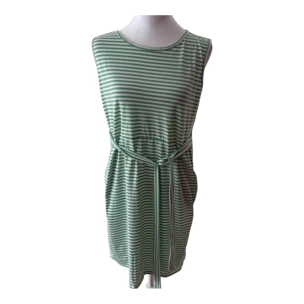 Green Ribbed Sheath Mini Dress